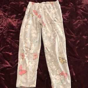 Gap girls gray leggings w/butterfly design